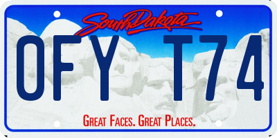 SD license plate 0FYT74