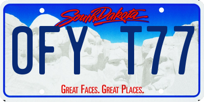 SD license plate 0FYT77