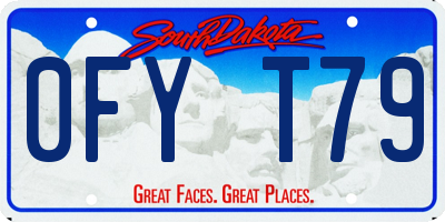 SD license plate 0FYT79