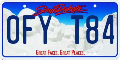 SD license plate 0FYT84