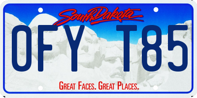 SD license plate 0FYT85