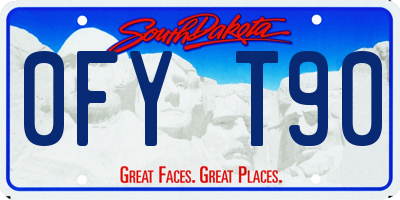 SD license plate 0FYT90