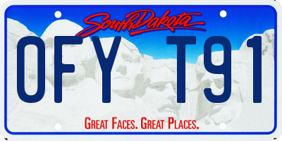 SD license plate 0FYT91