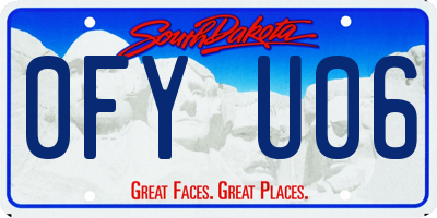 SD license plate 0FYU06