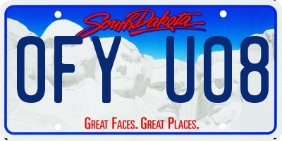 SD license plate 0FYU08