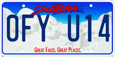 SD license plate 0FYU14