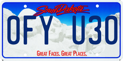 SD license plate 0FYU30