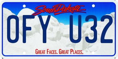 SD license plate 0FYU32