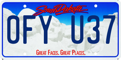 SD license plate 0FYU37