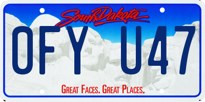 SD license plate 0FYU47