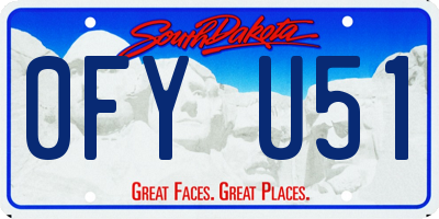 SD license plate 0FYU51