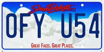 SD license plate 0FYU54