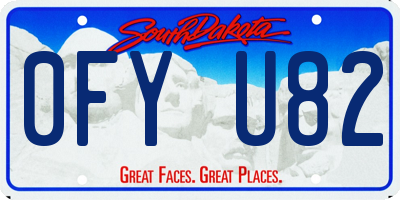 SD license plate 0FYU82
