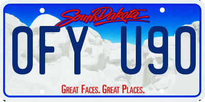 SD license plate 0FYU90