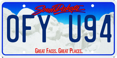 SD license plate 0FYU94