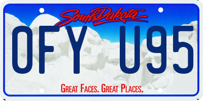 SD license plate 0FYU95