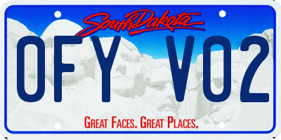 SD license plate 0FYV02