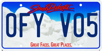 SD license plate 0FYV05