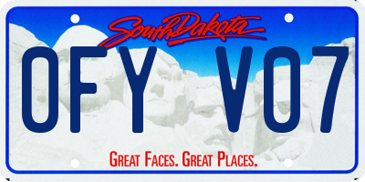 SD license plate 0FYV07