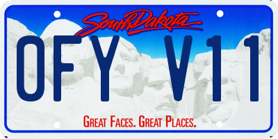 SD license plate 0FYV11