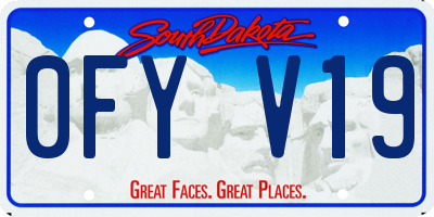 SD license plate 0FYV19