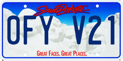 SD license plate 0FYV21