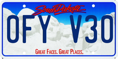 SD license plate 0FYV30