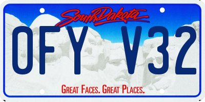 SD license plate 0FYV32