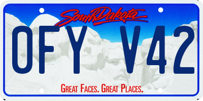 SD license plate 0FYV42