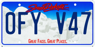 SD license plate 0FYV47