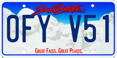 SD license plate 0FYV51