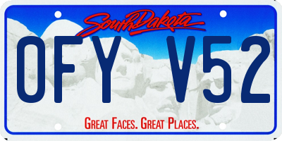 SD license plate 0FYV52
