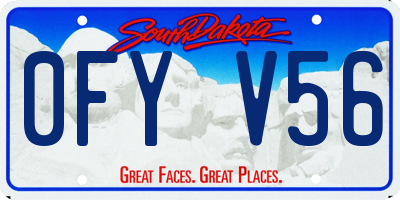 SD license plate 0FYV56