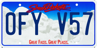 SD license plate 0FYV57