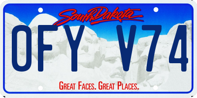 SD license plate 0FYV74