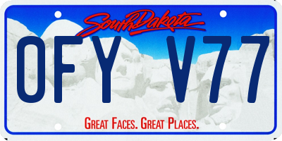 SD license plate 0FYV77