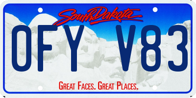 SD license plate 0FYV83