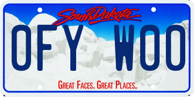 SD license plate 0FYW00