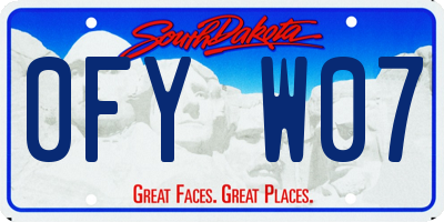 SD license plate 0FYW07