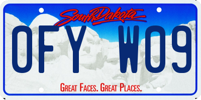 SD license plate 0FYW09