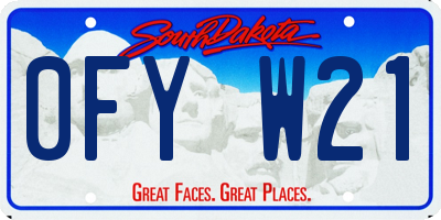 SD license plate 0FYW21