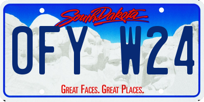 SD license plate 0FYW24