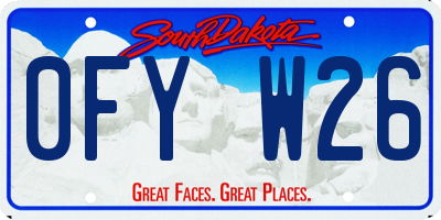 SD license plate 0FYW26