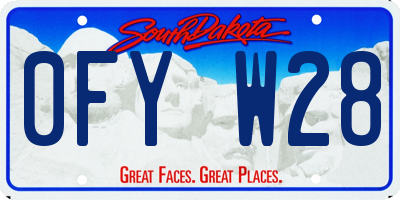SD license plate 0FYW28