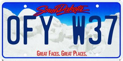 SD license plate 0FYW37