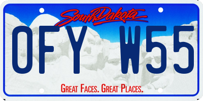 SD license plate 0FYW55
