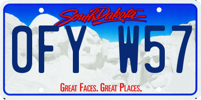 SD license plate 0FYW57