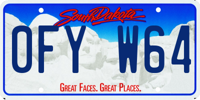 SD license plate 0FYW64