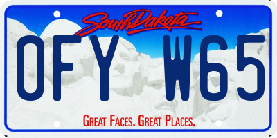 SD license plate 0FYW65
