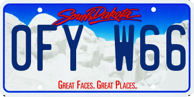 SD license plate 0FYW66